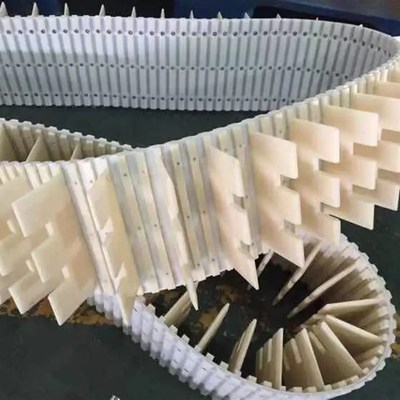 同步带加挡板AT20金属假齿菱形螺母加附件磨齿开槽打孔传动带订做