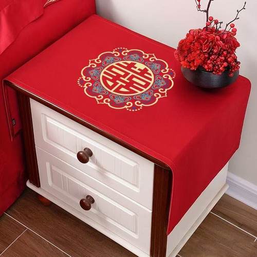 结婚床头柜防尘罩盖布