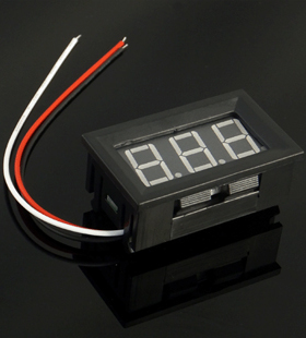 H27V 直流电压表 三线0-30V100V200V电瓶电动车数显数字电压表头