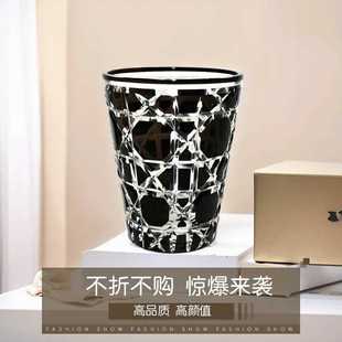 新款 饰 星空水晶玻璃杯威士忌酒杯套料经典 黑色手工雕刻家用装