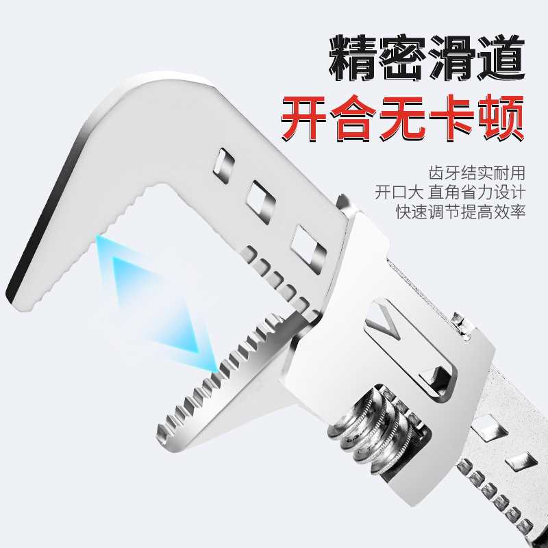 j8管子钳活动扳手大活口多功能工具板手型开口直角开口管钳g3