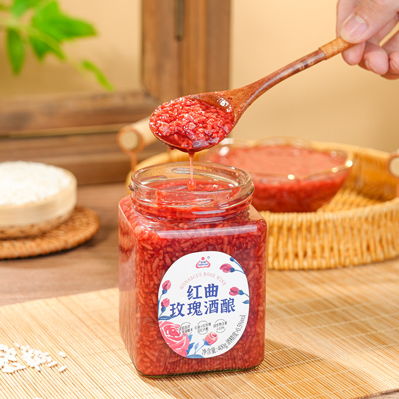 生龙红曲玫瑰酒酿湖北特产米酒醪糟糯米酒甜酒酿400g月子米酒米酿,酒类,米酒,淘宝优惠券,粉丝福利购,淘宝优惠卷