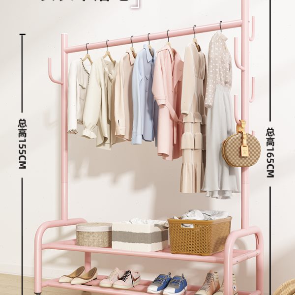 简易晾衣架落地折叠阳台晒衣服架子家用卧室家用晾衣杆折叠挂衣架