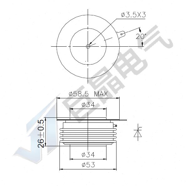 巨晶电气  KK500A1600V可控硅 KK500A KK800A 3000A晶闸管 半导体