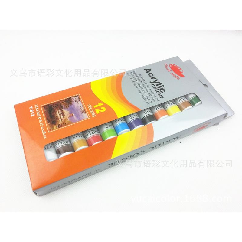 厂家促销水粉水彩颜料油画丙烯颜料12色18色24色学生美术绘画套装