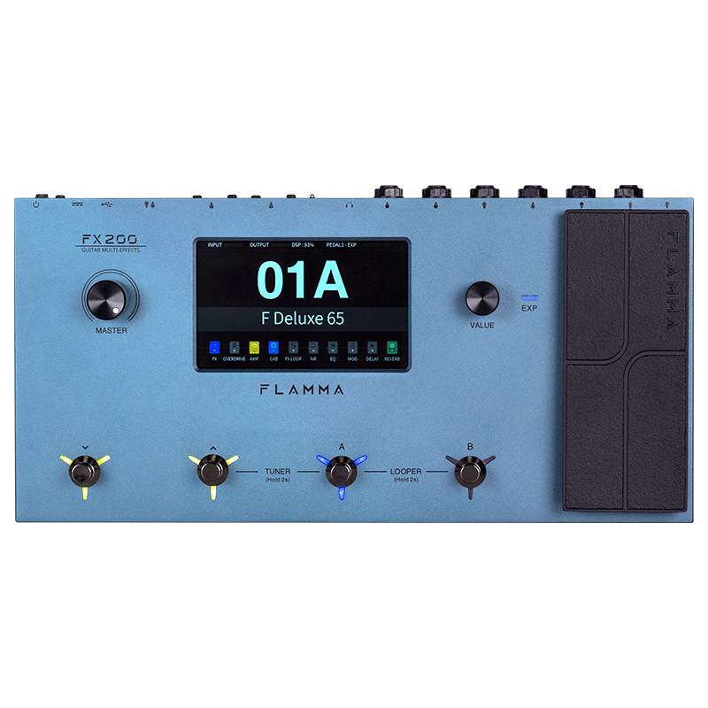 FX200电吉他综合效果器音箱模拟鼓机内录looper伴奏IR采样