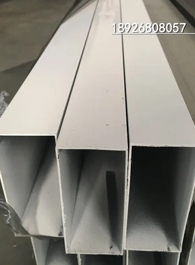 现货喷涂白色铝合金方管矩形管铝方管扁管100*44*1.2mm装饰铝方通
