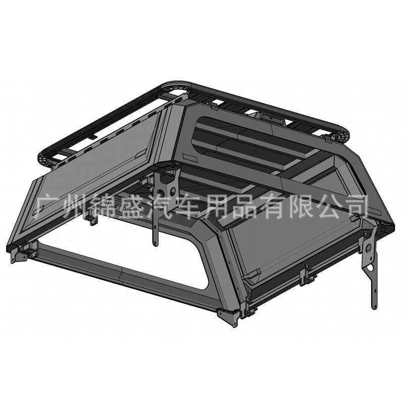 Lightweight High-grade Steel Pickup  Bed Cap Topper Canopy