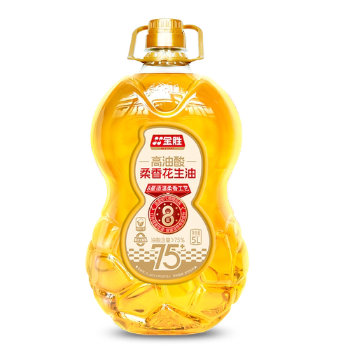 金胜柔香高油酸花生油5L家用桶装0反式脂肪酸