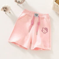 Children's summer clothing, Hello Kitty cartoon sportswear pants, summer girls' adult pure cotton drawstring shorts, girls' trendy brand capri pants thumbnail 6