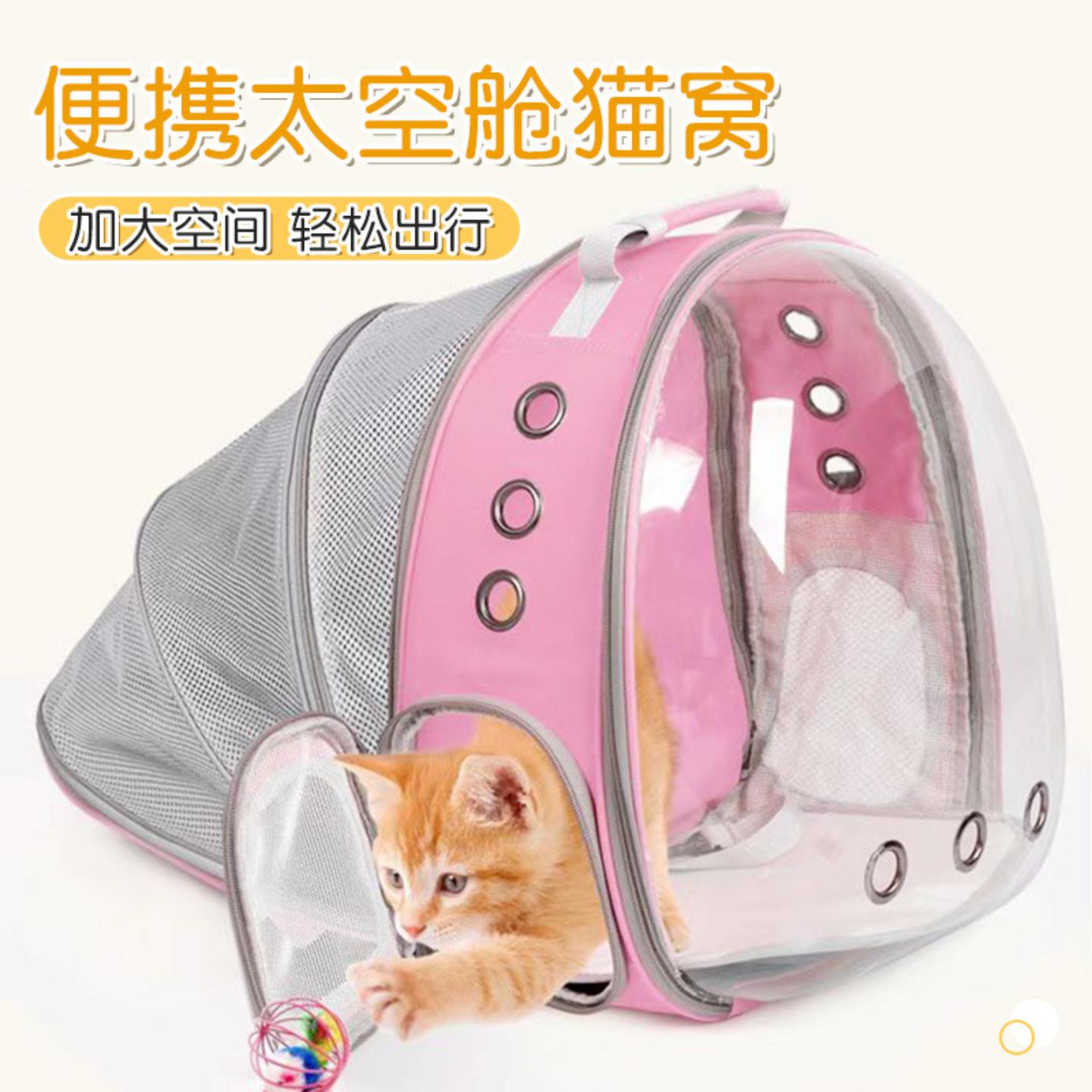 宠物外出包透明大容量双肩猫包