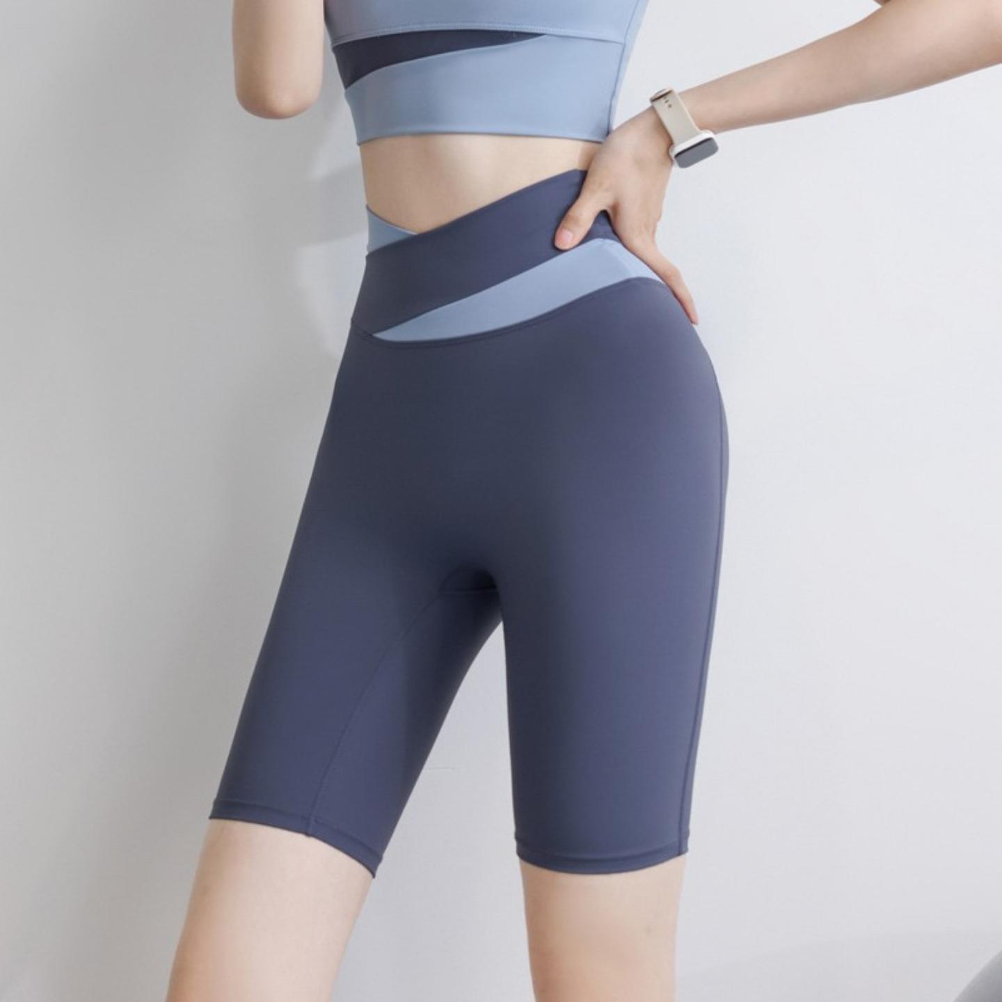 运动短裤女高腰提臀五分裤健身身