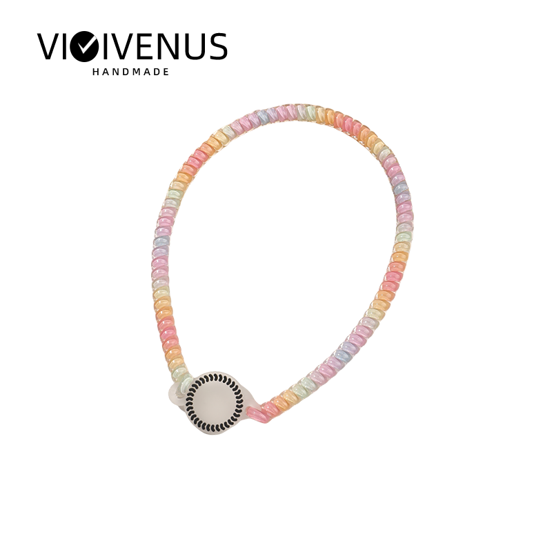 VIVIVENUS电话线发箍女时尚运动高级感洗脸头箍简约电话线发绳