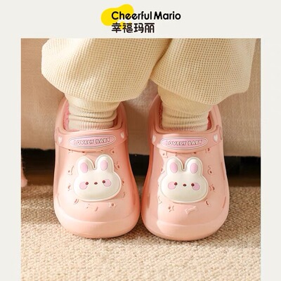 兔子儿童棉拖鞋女童冬季室内防水女孩1-3岁宝宝拖鞋家居25秋冬