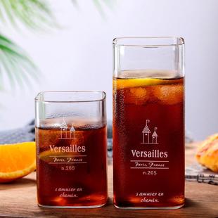 耐高温玻璃杯微波炉可用牛奶杯早餐杯简约家用果汁杯喝水杯