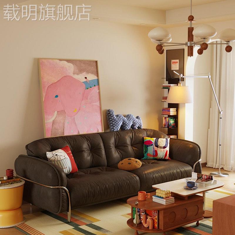 多巴胺卡通玄关走廊挂画 画粉色大象客厅装饰画 画艺术治愈卧室床图片