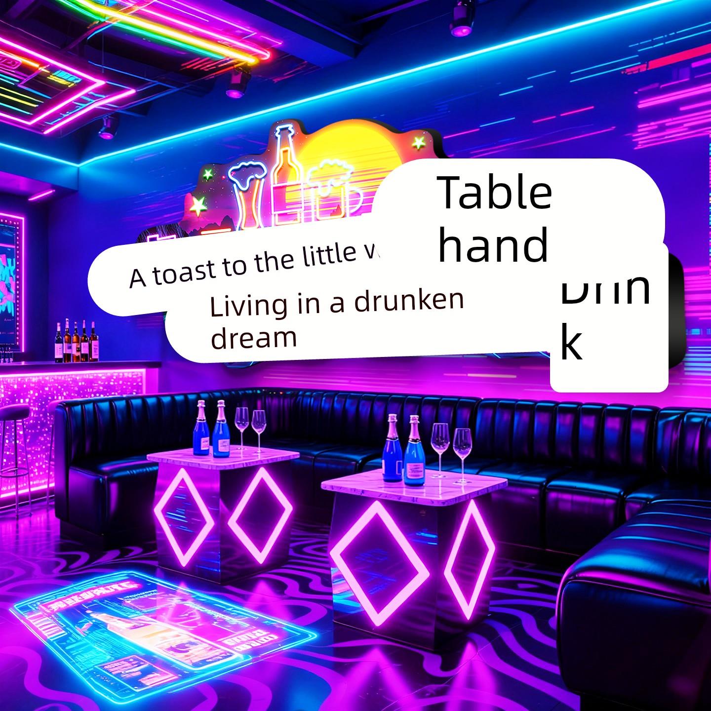 酒吧发光文字装饰画KTV夜店网红氛围灯挂画音乐清吧烧烤店led灯箱