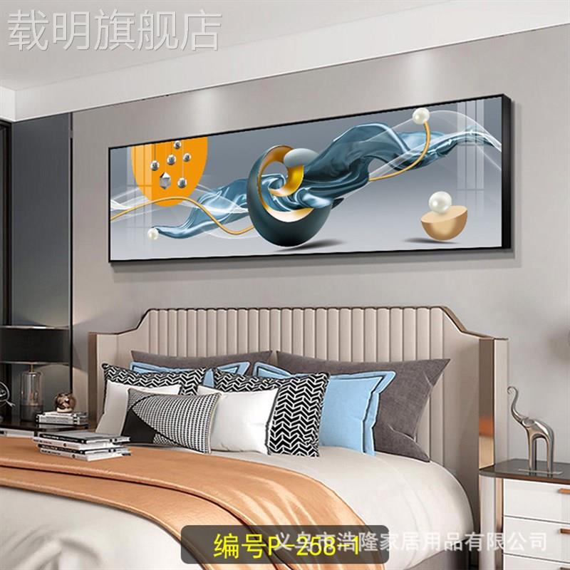 床头画酒店装饰画客厅新中式挂画宾馆壁画现代抽象轻奢晶瓷画定制图片
