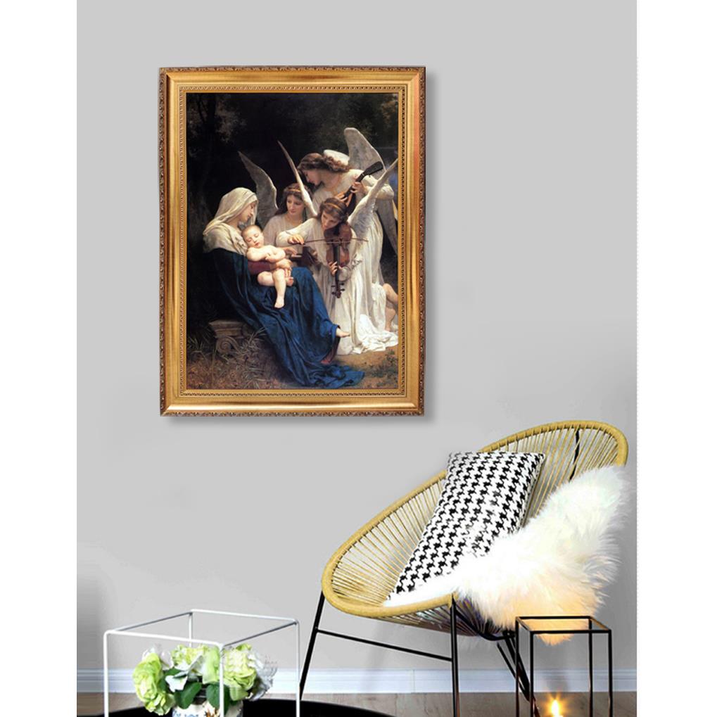 天使拉小提琴装饰画画人物喷绘画画音乐油画画有框画画会所酒店可