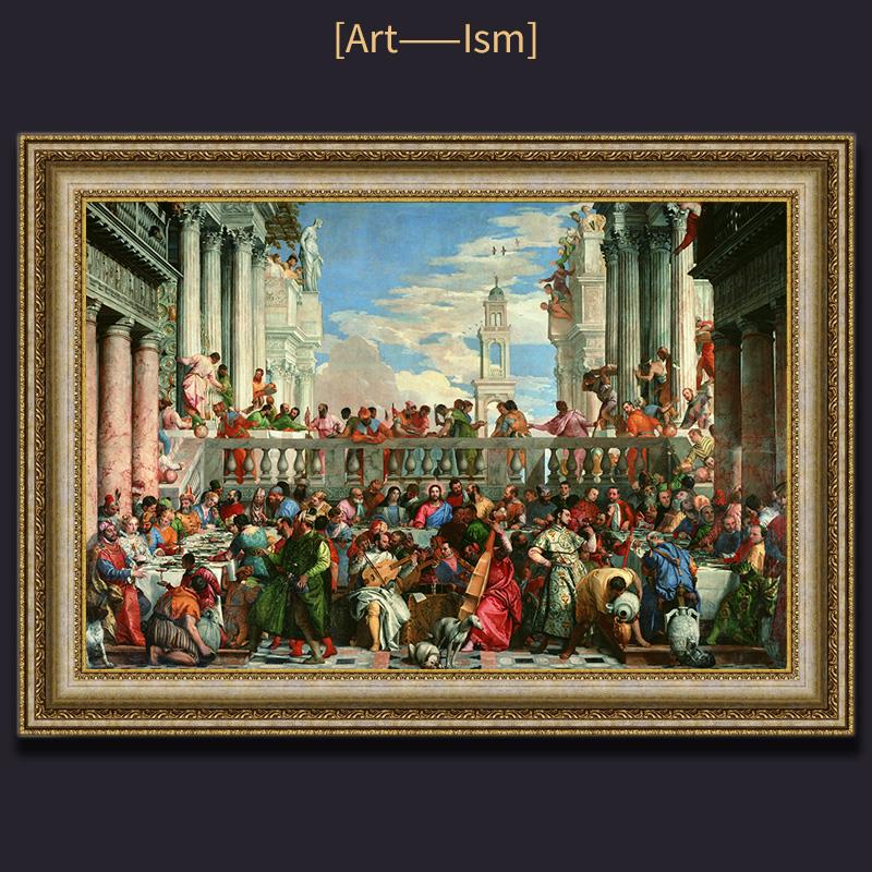加纳的婚礼复古古典人物画文艺复兴油画欧式客厅装饰画背景墙挂画
