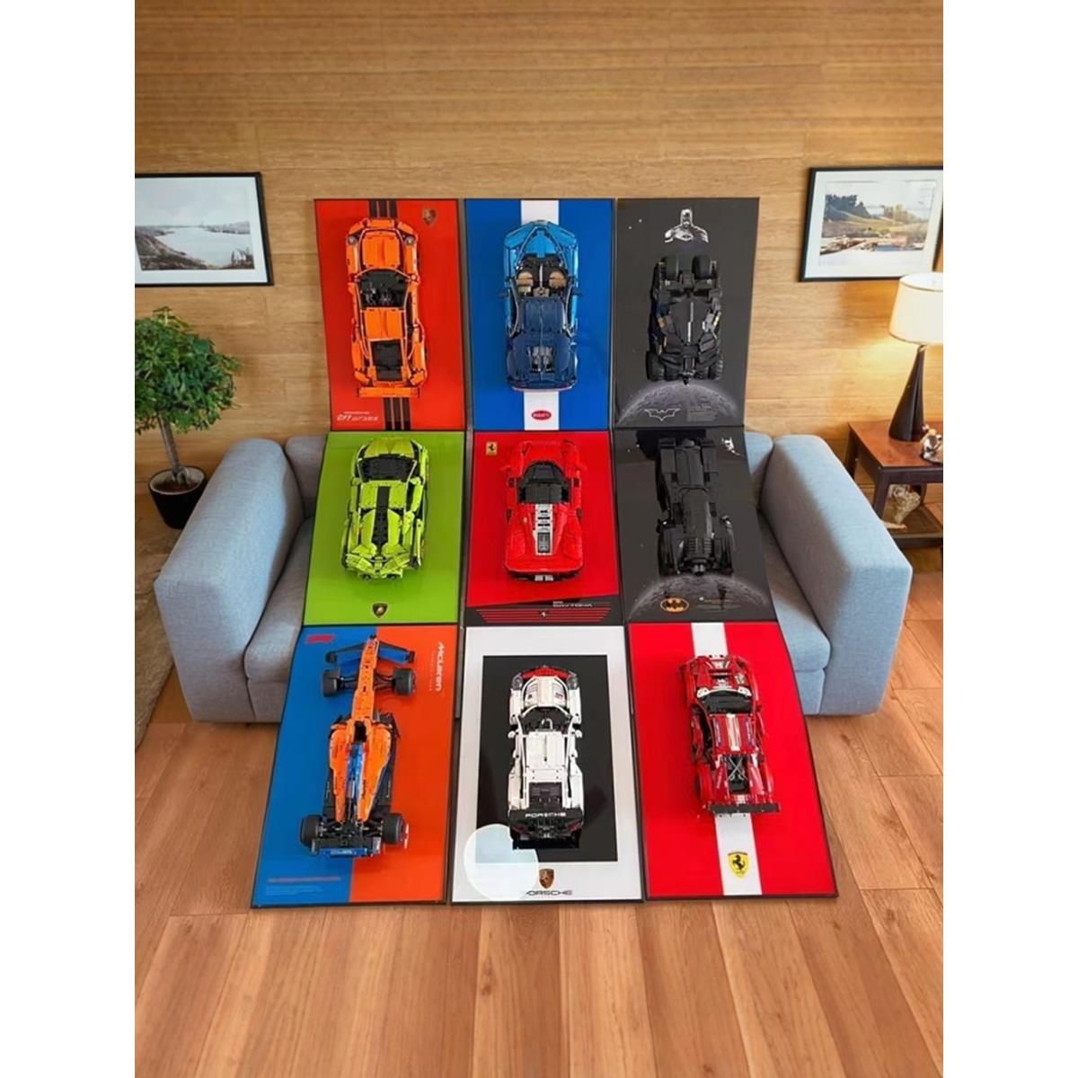 乐高积木42096保时捷汽车911上墙相框挂画展示艺术背景板男生礼物