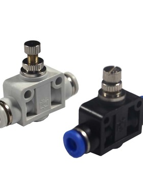 LSA管道型节流阀LSA4/ASA6/MPA8/ESA10/LSA12限流阀T型PA气管接头