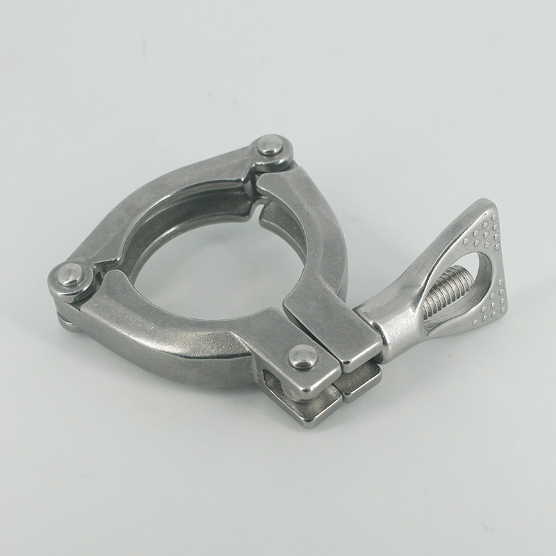 304不锈钢快装卡箍三节管箍精铸卫生级快接固定卡盘紧固管夹加厚
