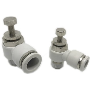 包邮 M5M301 气动白色节流阀接头A