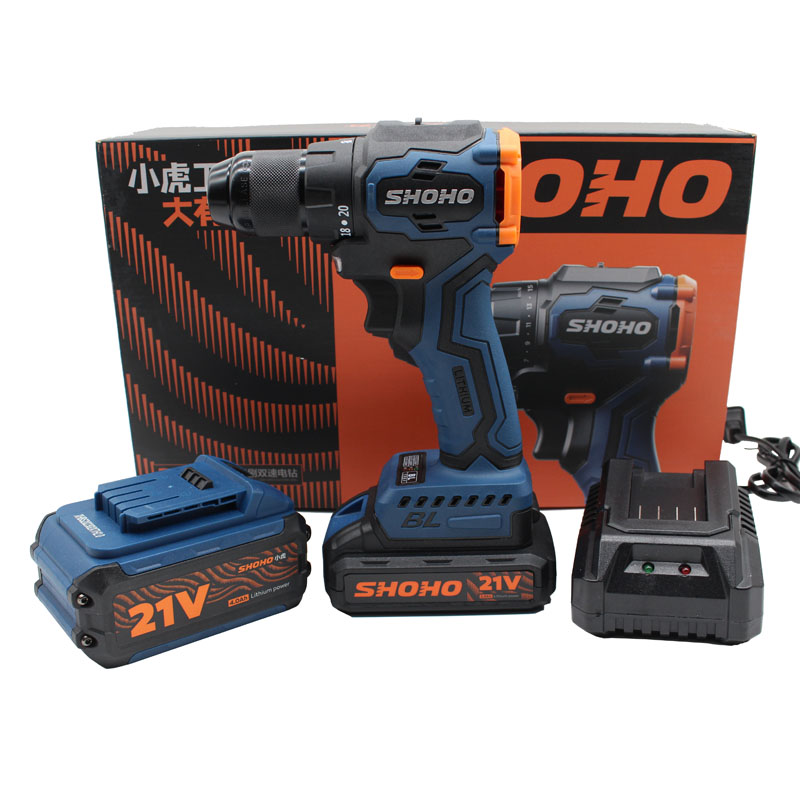 小虎SHOHO无刷锂电钻21V充电式手电钻电动螺丝刀电转大扭力70N
