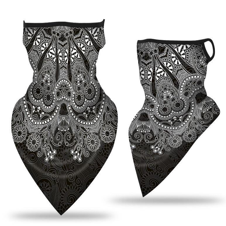 挂耳三角巾 冰丝网眼透气面罩脖套户外骑行挡风钓鱼防晒面巾围脖