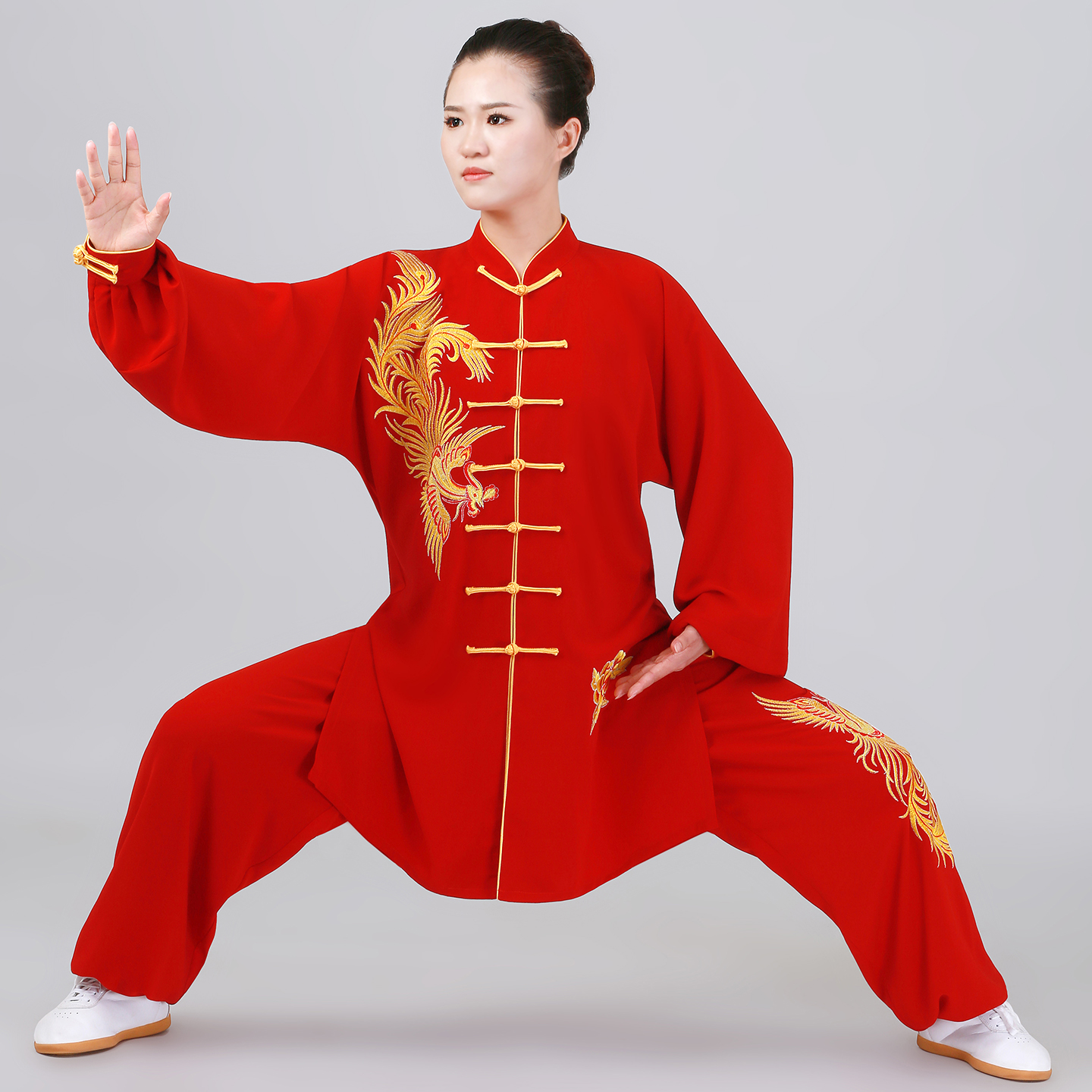 新款刺绣凤凰太极服女款