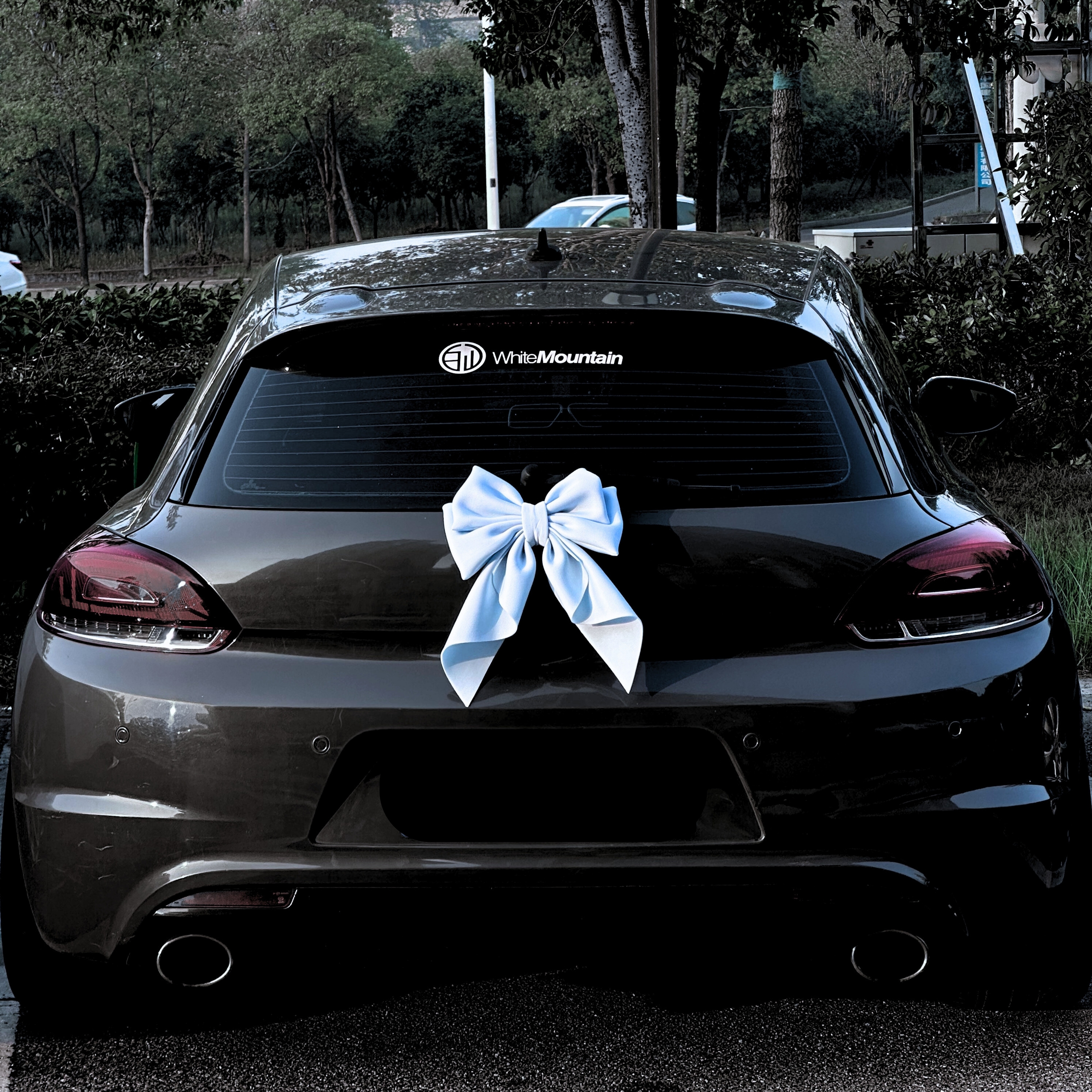 车尾蝴蝶结超大挂件尾部装饰品