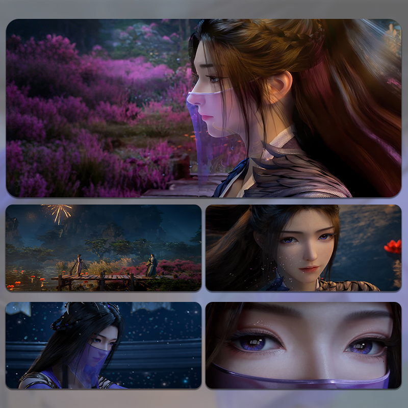 凡人修仙传紫灵鼠标垫超大号动漫美女男生宿舍电脑桌工位办公桌垫