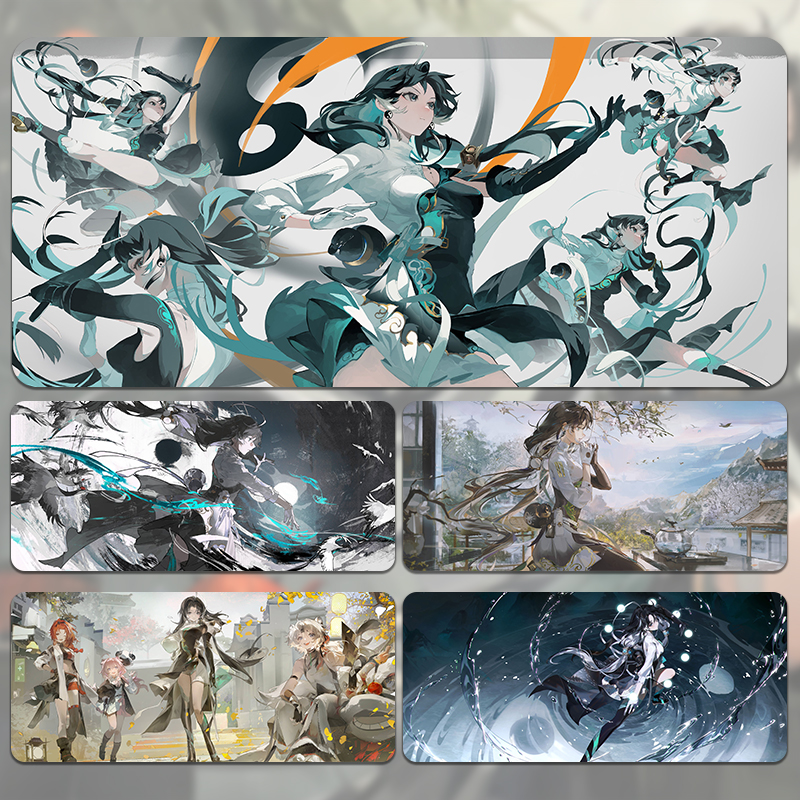 鉴心折枝滑鼠垫超大鸣潮电竞游戏男生宿舍电脑桌办公桌工位滑鼠垫