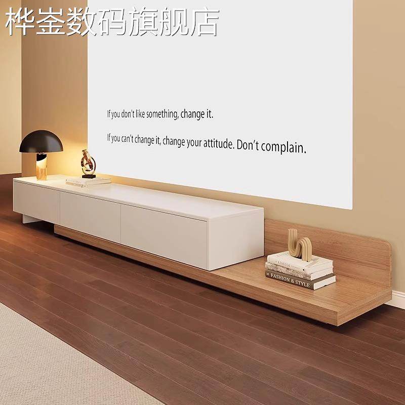 桦崟电视柜简约现代小户型客厅家用电视机柜北欧落地柜茶几电视柜组合摆件饰品垫垫床笠拉车
