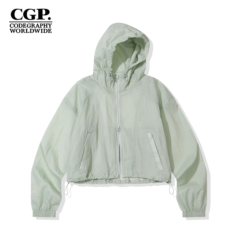 CODEGRAPHY韩国CGP25夏季新款女款连帽短款夹克外套薄CBEUWJP502