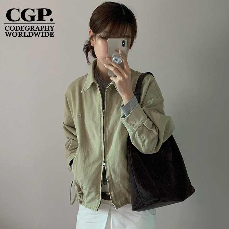 【郑采妍同款】CODEGRAPHY 韩国CGP女士百搭夹克外套CBESWJP150