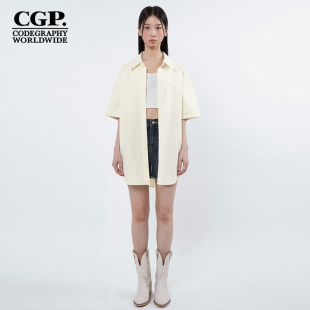 新款 衬衫 男女同款 短袖 CBDUUSH001 时尚 CODEGRAPHY韩国CGP25夏季