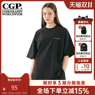 CBCS1TS124 T恤衫 CODEGRAPHY韩国CGP男女同款 百搭休闲运动风短袖
