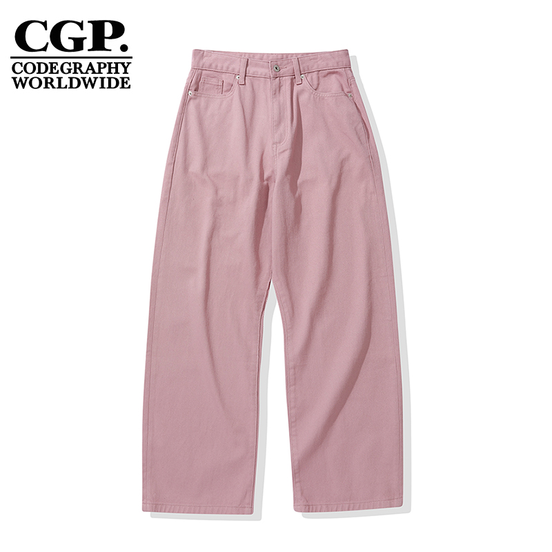 CODEGRAPHY韩国CGP25夏季新款宽松简约百搭全棉直筒裤CBEUUWP301