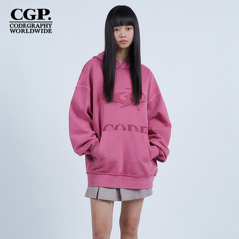 CODEGRAPHY韩国cgp春男女款连帽运动休闲全棉卫衣上衣CBDSUTH521