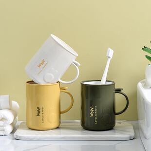 783小兔洗漱杯双层加厚耐摔不破漱口杯家用简约牙缸杯学生宿舍杯