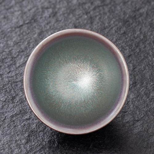 建阳建盏陶瓷窑变油滴原矿铁胎主人杯功夫茶杯品茗杯茶具茶碗