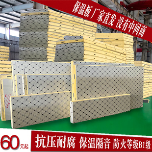 聚氨酯冷库专用保温板冷冻保鲜双面不锈钢冷库专用冷库板B1B2定制