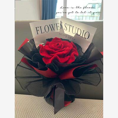 母亲节泰国玫瑰手捧花diy