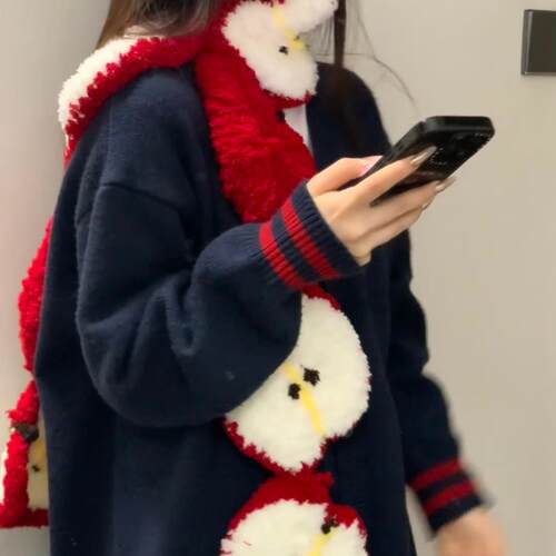 手工编织苹果围巾diy材料