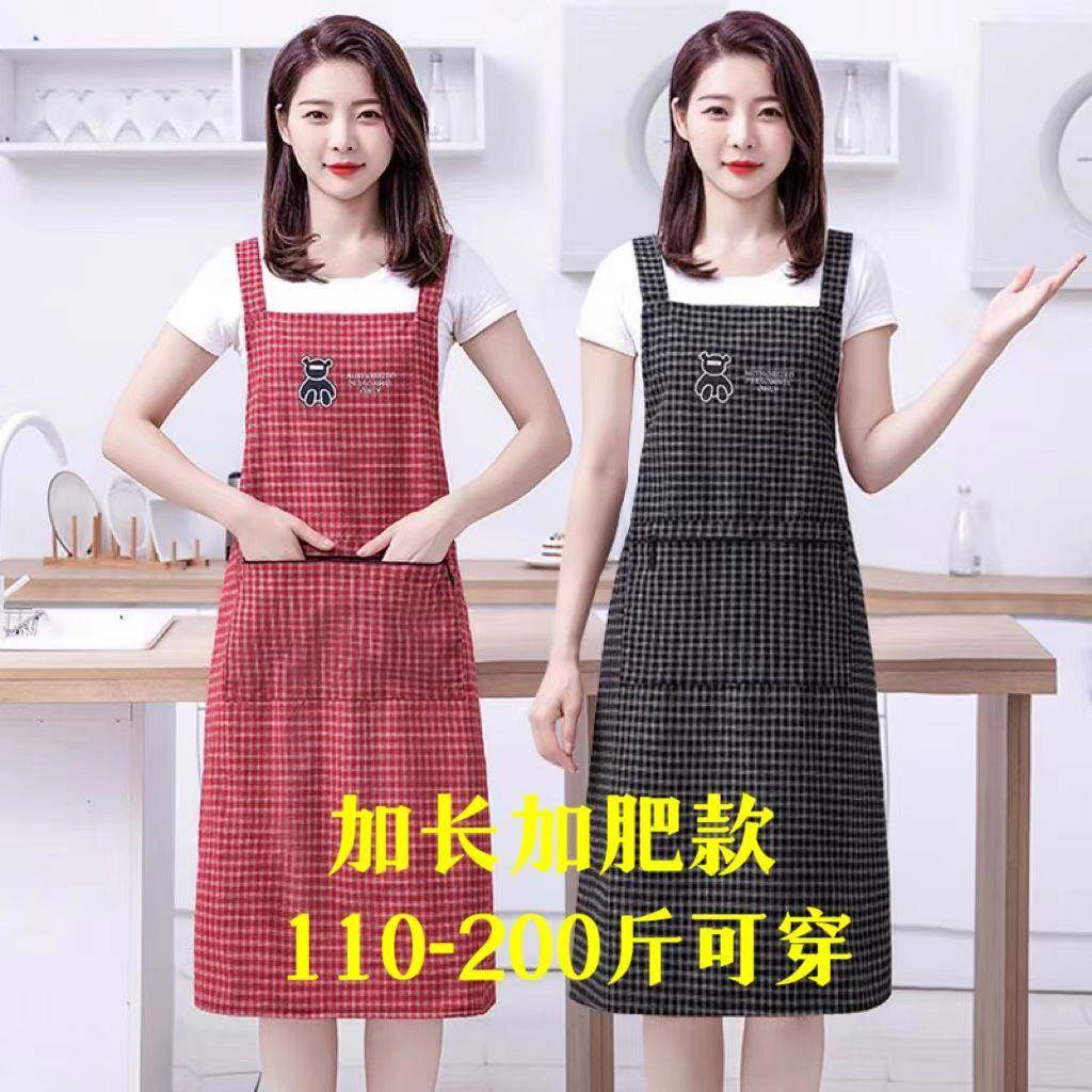 纯棉围裙100布全棉透气上班男士专用胖人厨师防油污干活工作服图片