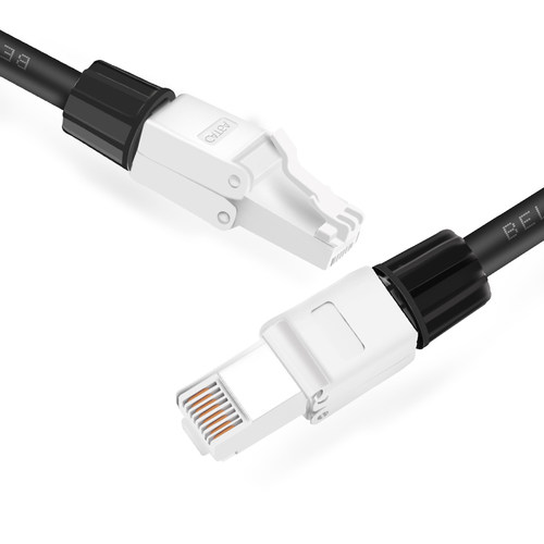 BELNET 家用CAT6A免压水晶头超六类8P镀金RJ45千兆免工具网线接头