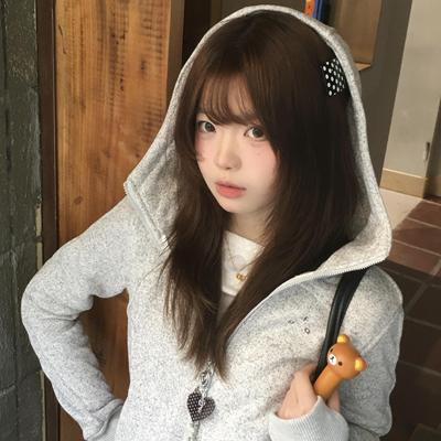 【无忧试穿】运动风连帽卫衣女