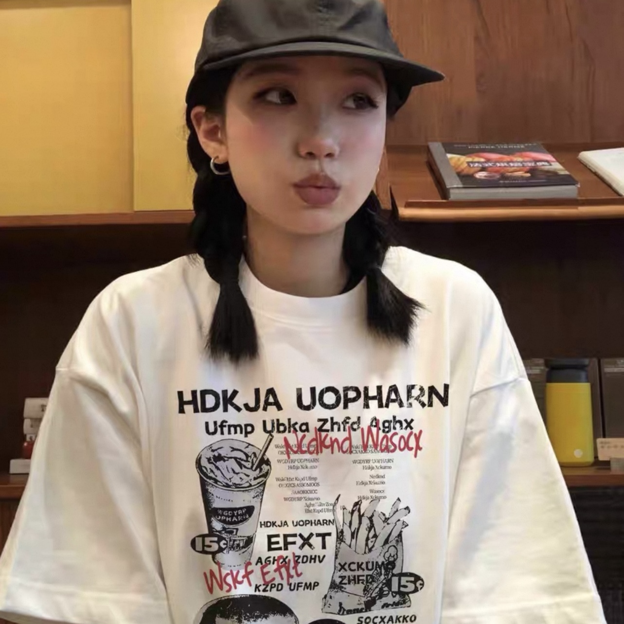 【送运费险】高街字母短袖T恤女